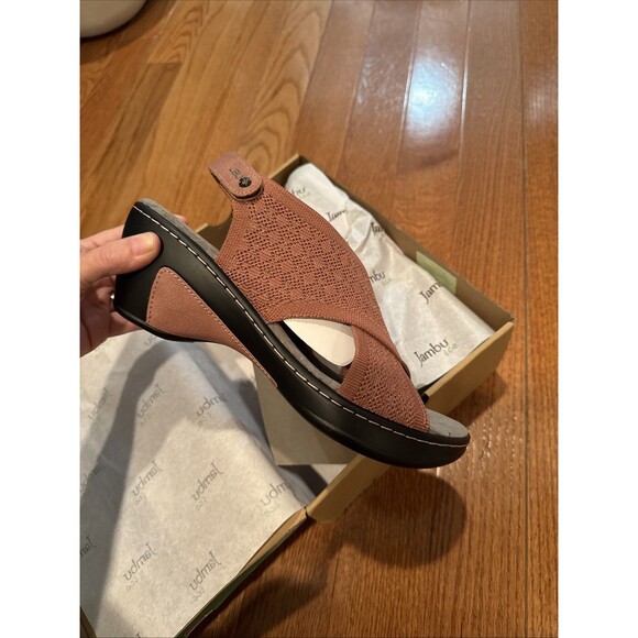 JBU by Jambu Womens Pink Alyssa Ankle Strap Open Toe Wedge Sandals Size 12M NEW - Picture 3 of 10